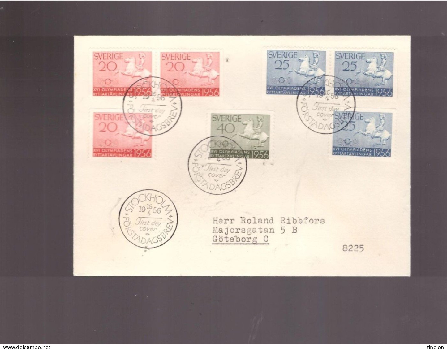 Svezia - 16 4 1956 Fdc Olimpiadi Melbourne -viaggiata Raccomandata - Verano 1956: Melbourne