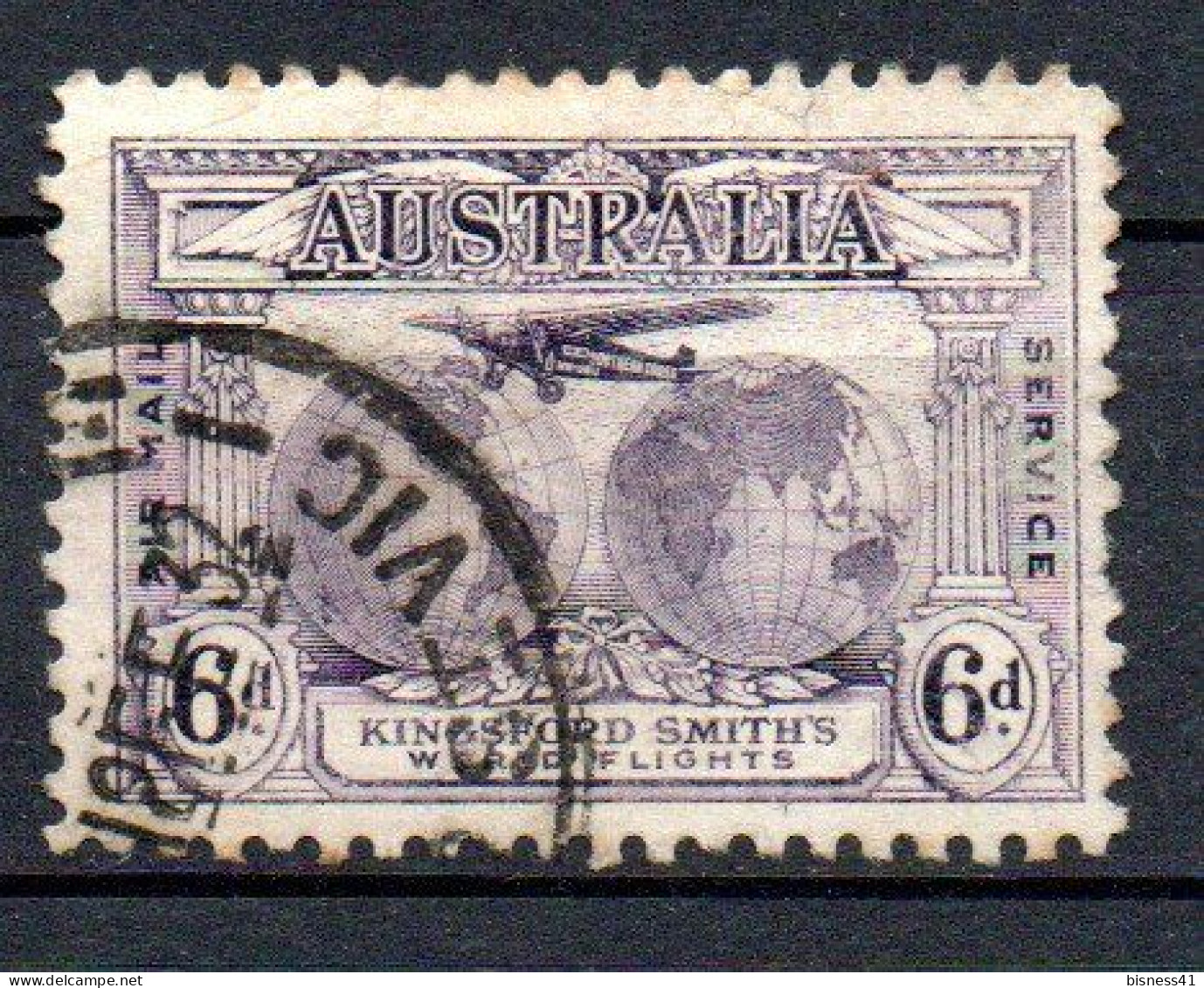 Col33 Australia Australie 1926 Aerien N° 3 Oblitéré Cote : 15,00€ - Oblitérés