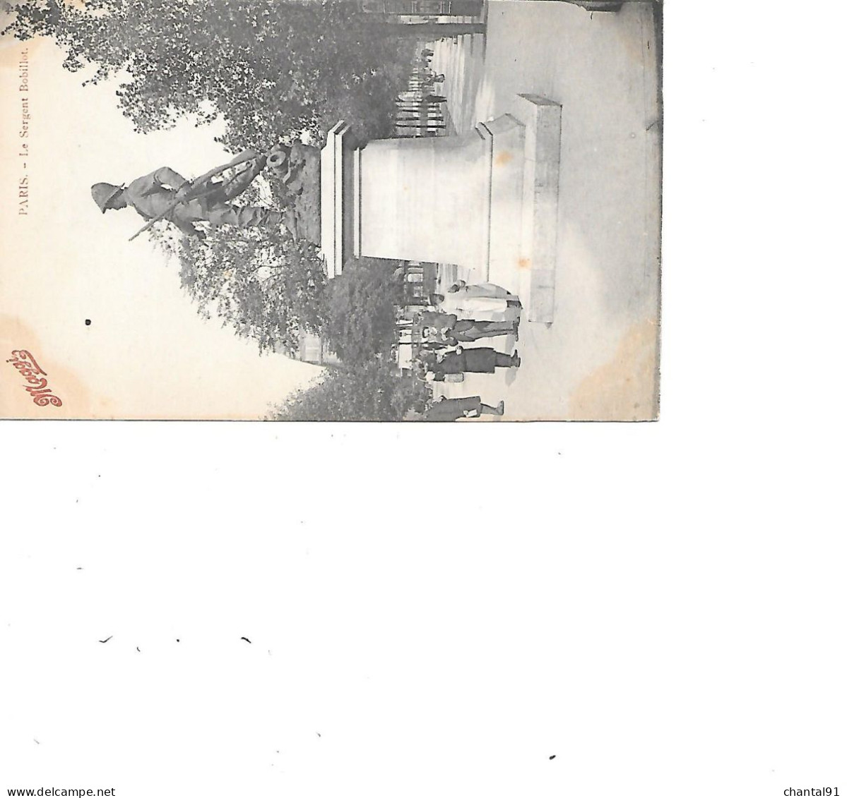 CARTE POSTALE 75 PARIS LE SERGENT BOBILLOT PUB MAGGI - Statues