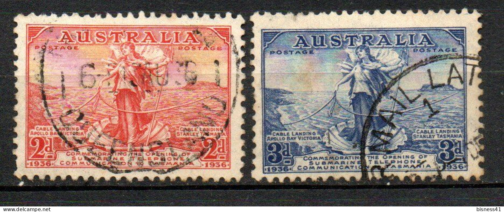 Col33 Australia Australie 1936 N° 105 & 106 Oblitéré Cote : 6,50€ - Oblitérés