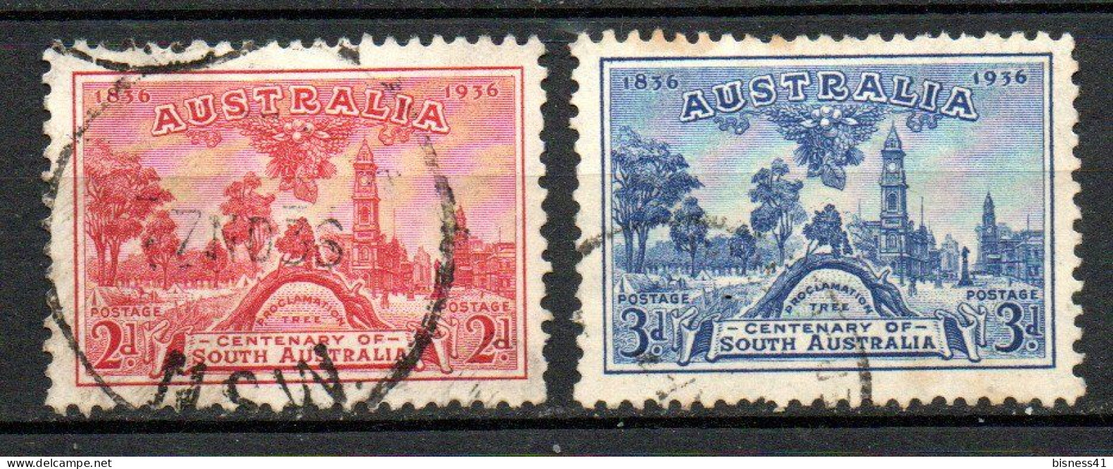 Col33 Australia Australie 1936 N° 107 & 108 Oblitéré Cote : 7,50€ - Gebruikt