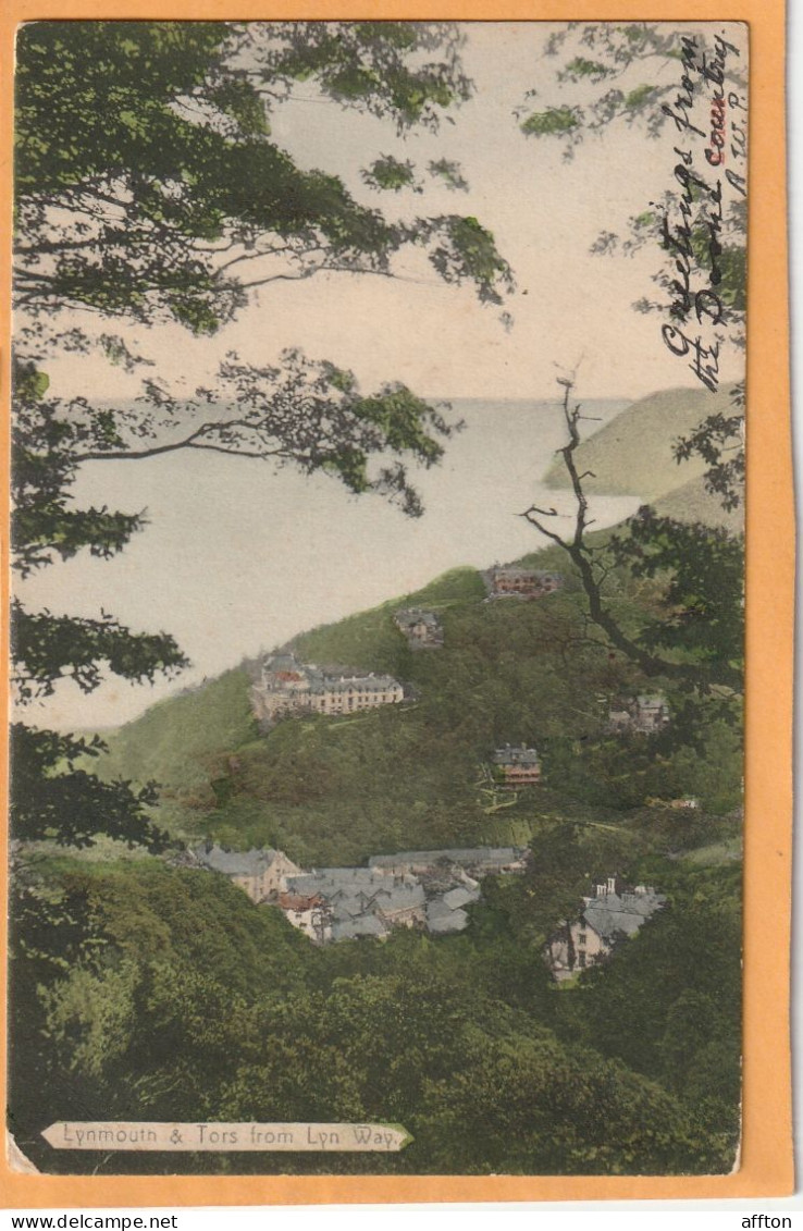 Lynmouth UK 1906 Postcard - Lynmouth & Lynton