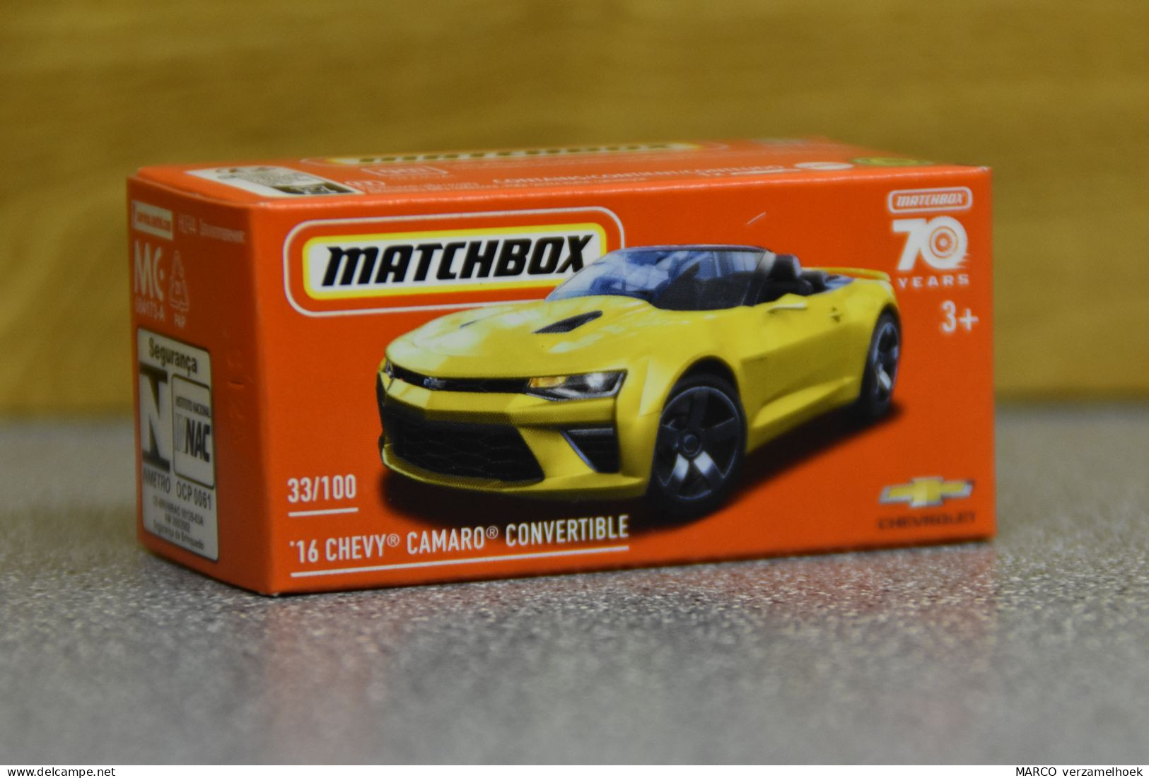 Mattel - Matchbox 70 Years 33/100 2016 "CHEVY" Chevrolet Camaro Convertible - Matchbox (Mattel)