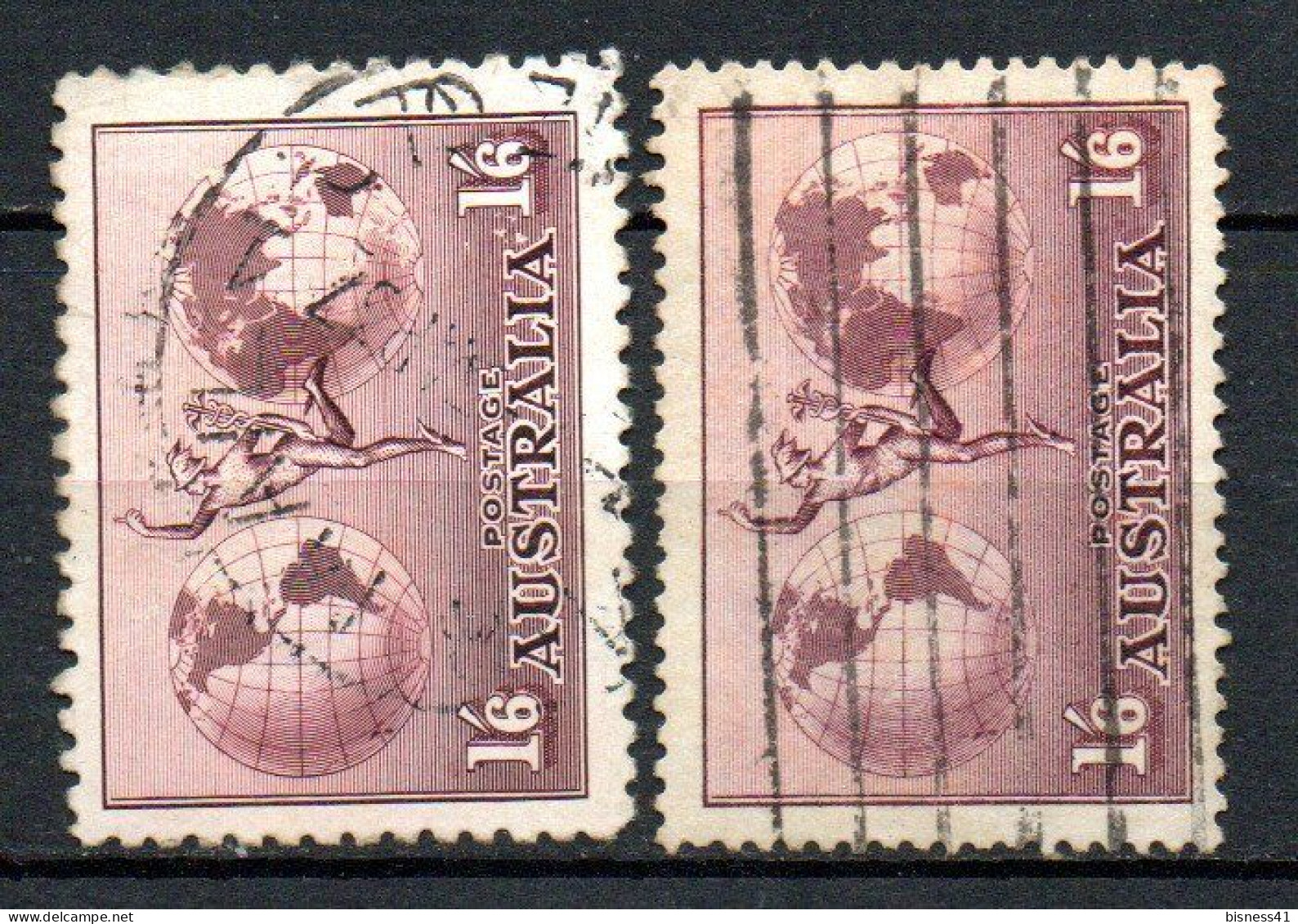 Col33 Australia Australie 1934 Aerien N° 5 & 6 Oblitéré Cote : 6,50€ - Usati