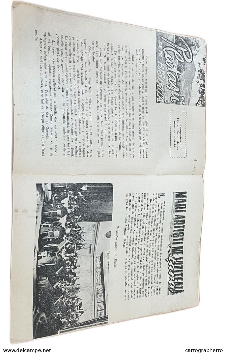 Romania revista Scena si Ecranul 1956 format 14 x 20 cm