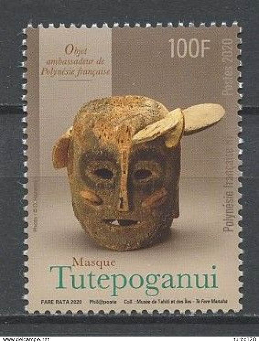 POLYNESIE 2020 N° 1258 ** Neuf MNH  Superbe Masque De Tutepoganui Objets Ambassadeurs - Neufs