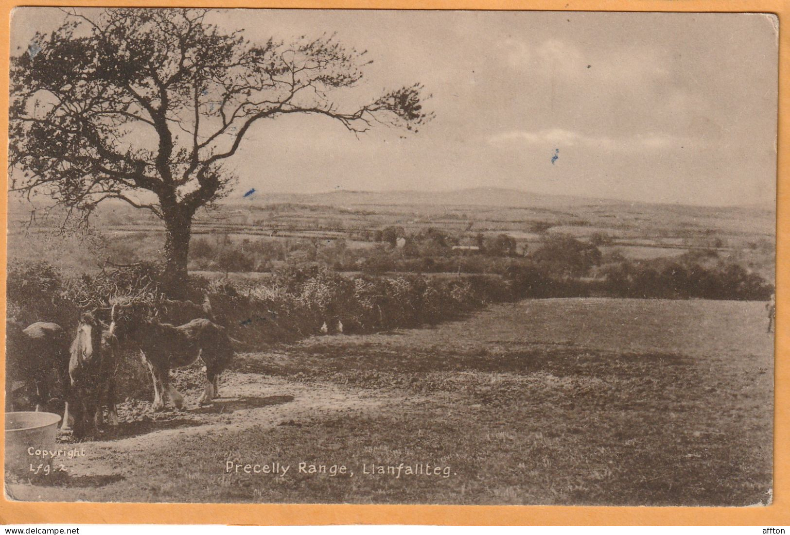Lianfalletg UK Old Postcard - Carmarthenshire