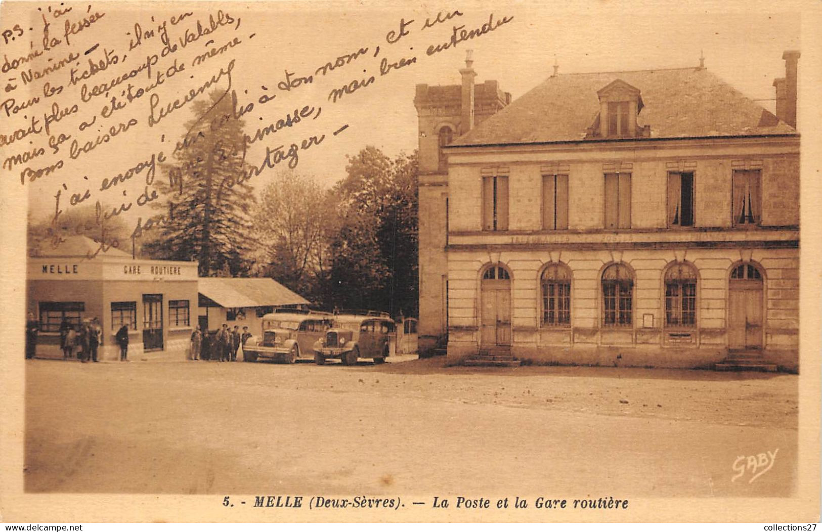 79-MELLE- LA POSTE ET LA GARE ROUTIERE - Melle