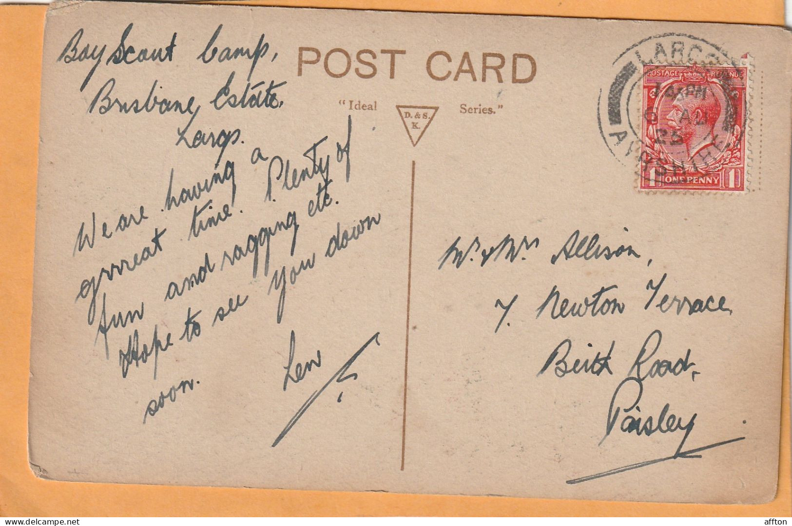 Largs UK 1925 Postcard - Ayrshire
