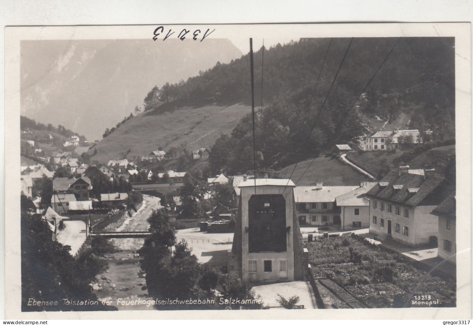 D579) EBENSEE - Talstation Der Feuerkogelseilschwebebahn - Salzkammergut - Seilbahn ALT Monpol 13213 - Ebensee