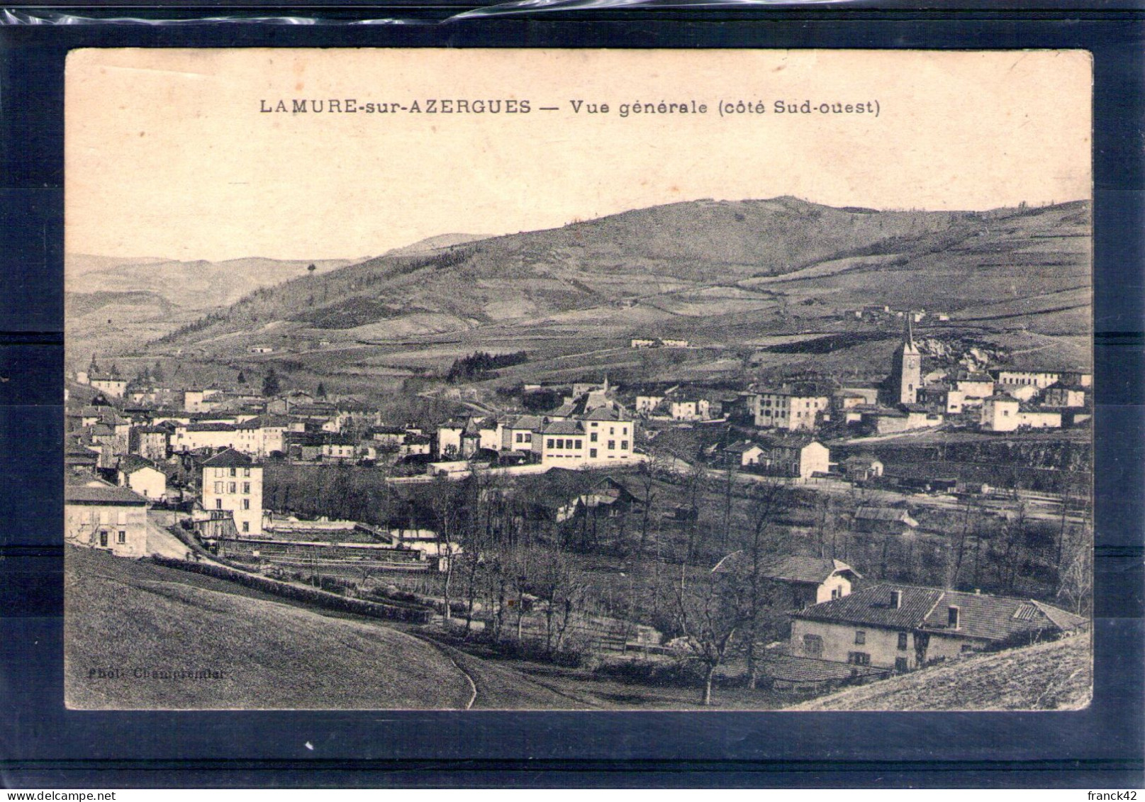 69. Lamure Sur Azergues. Vue Générale Côté Sud Ouest. Coin Bas Droit Abimé - Lamure Sur Azergues