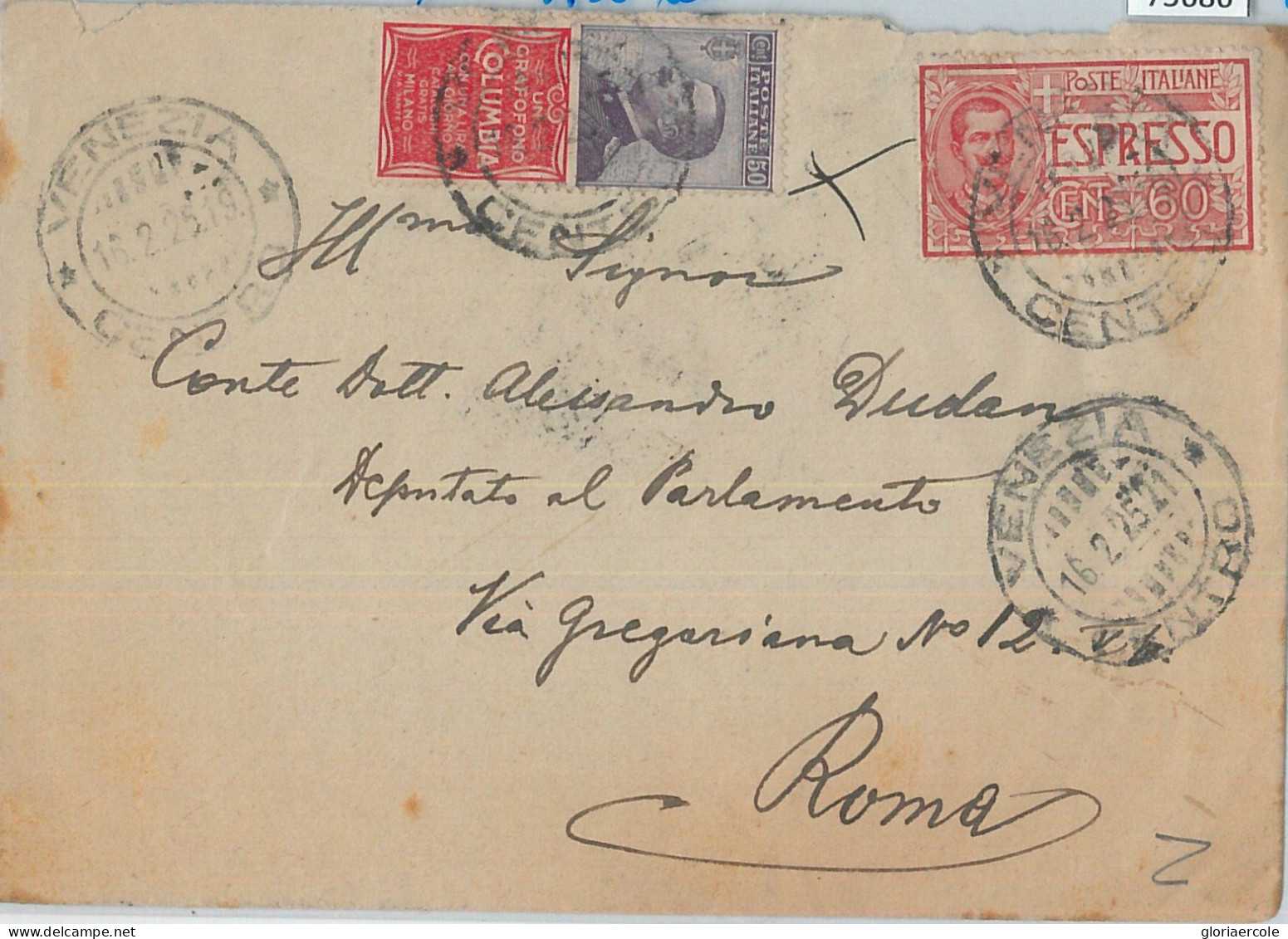 75686  - ITALY - POSTAL HISTORY - ADVERTISING  Stamps On COVER :  Music 1925 - Publicité