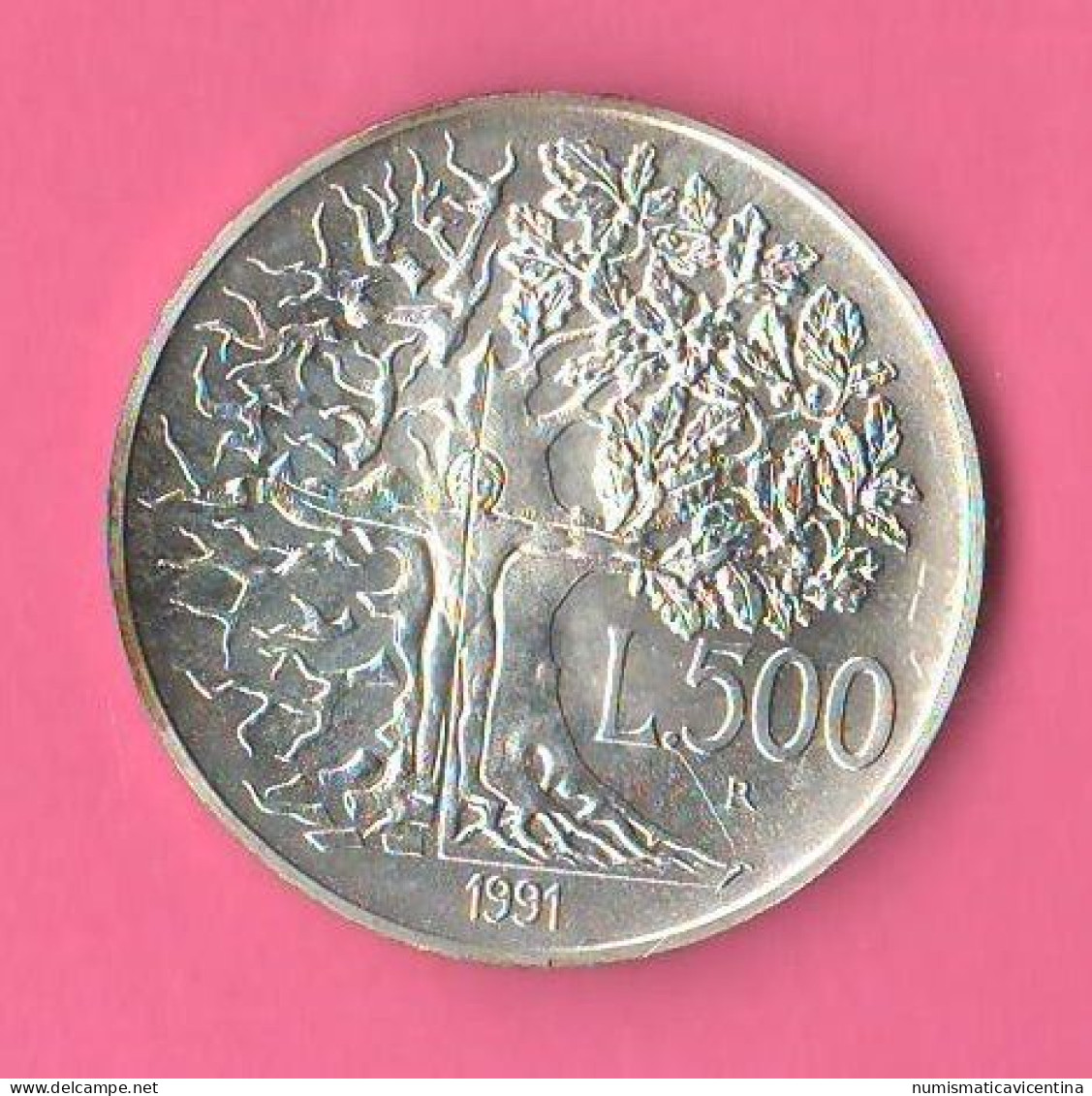ITALIA Repubblica 500 Lire 1991 Italian Flora E Fauna Argento Silver Coins Italy - Commémoratives