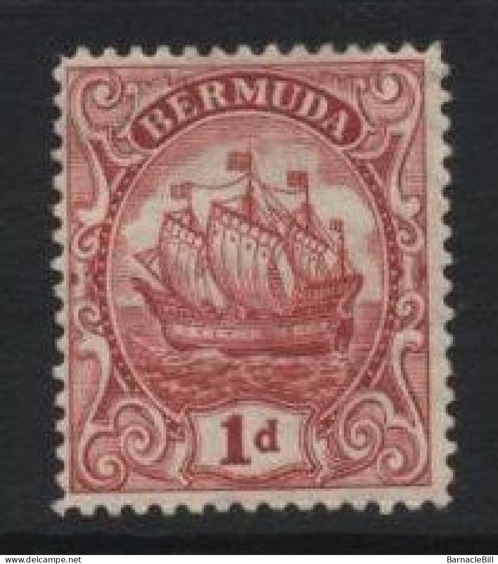 Bermuda(A26) 1910 Badge Of The Colony. 1d. Red. Unused. Hinged. - Bermuda