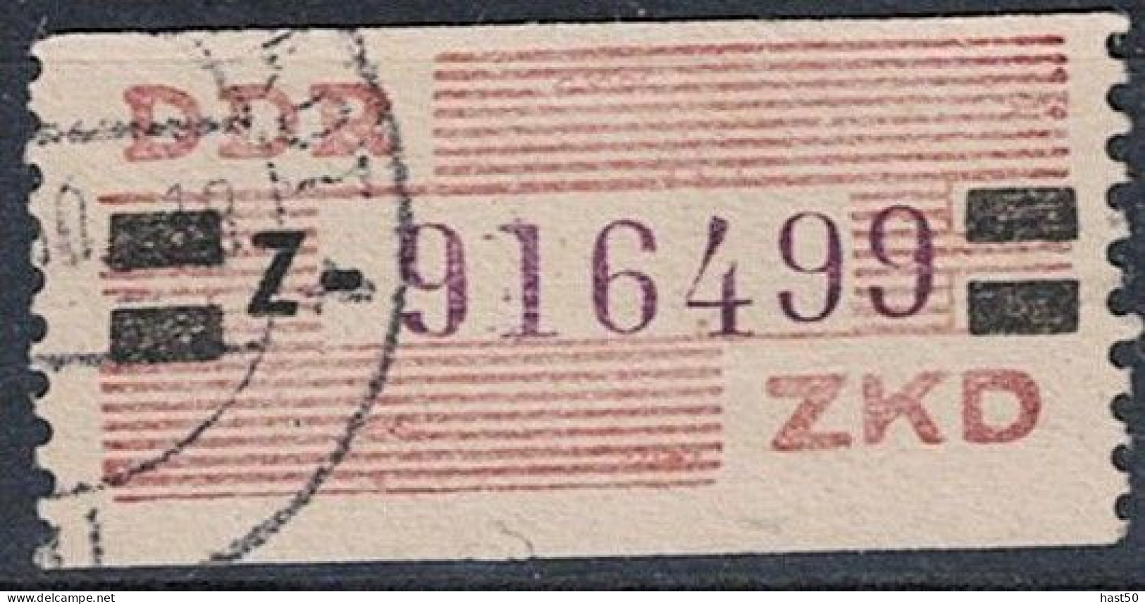 DDR GDR RDA - ZKD Billettform (MiNr: 29 Kennbuchstabe Z) 1959 - Gest Used Obl - Oblitérés