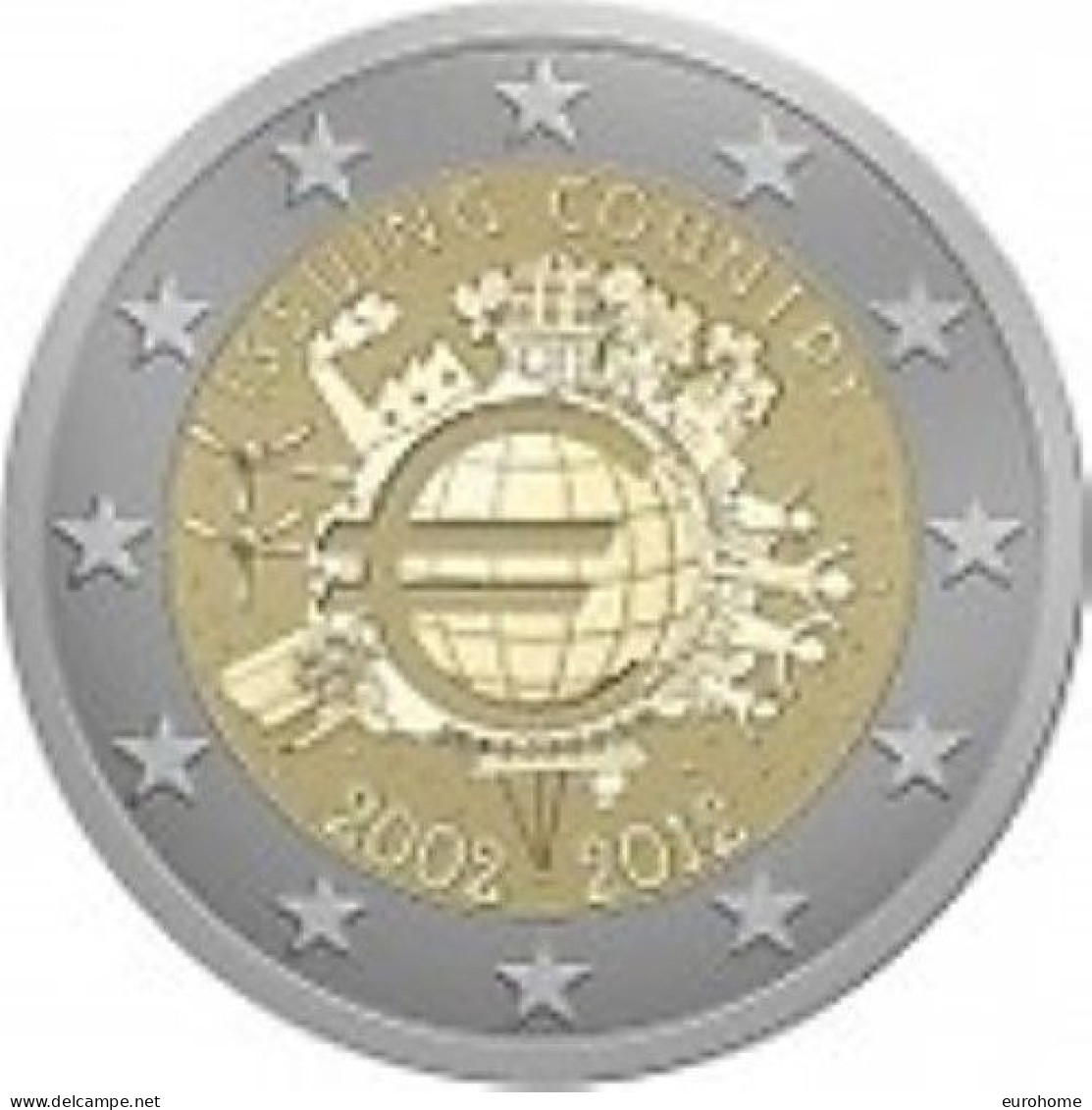Ierland 2012    2 Euro Commemo   10 Jaar Euro      UNC Uit De Rol  UNC Du Rouleaux  !! - Eslovenia