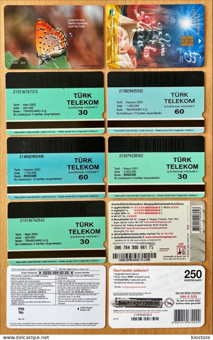 10 Different Phonecards For Collection - Collections