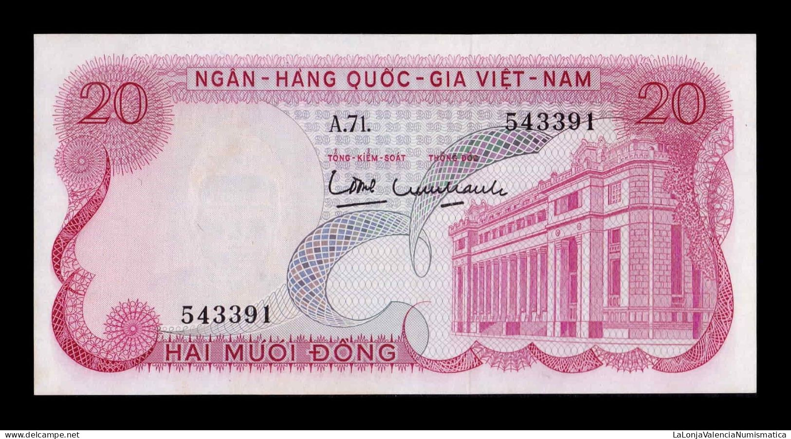 South Vietnam Del Sur 20 Dong ND (1969) Pick 24 Sc Unc - Viêt-Nam