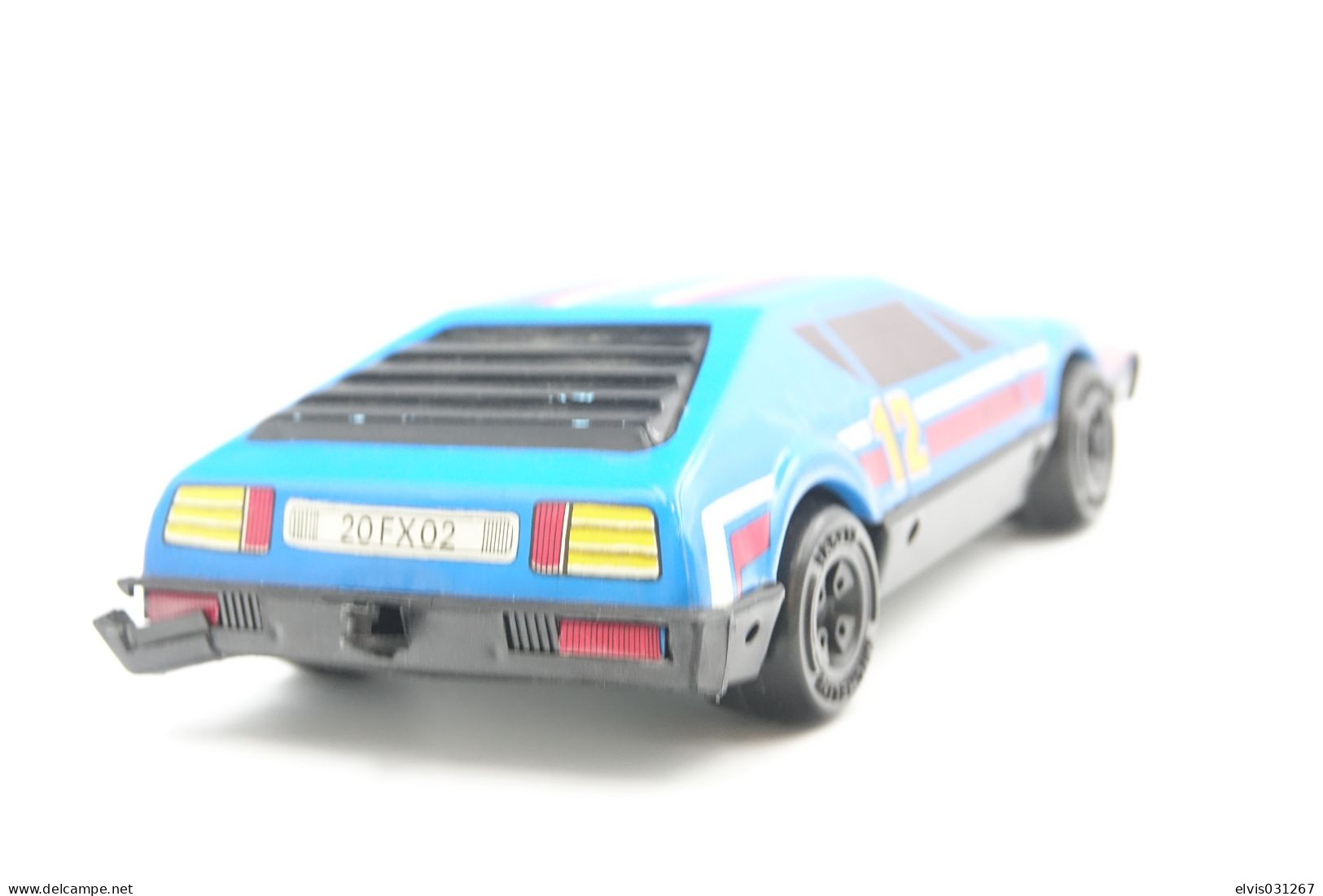 Vintage TIN TOY CAR : Mark UNKNOWN - 22cm - 1970s - Tin Friction Powered Ferrari 512 Race Car - ELF - Chardonnet - Limitierte Auflagen Und Kuriositäten - Alle Marken