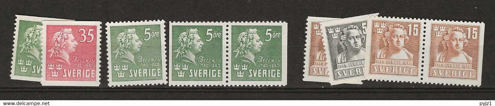 1940 MNH Sweden, Year Complete According To Michel, Postfris** - Années Complètes