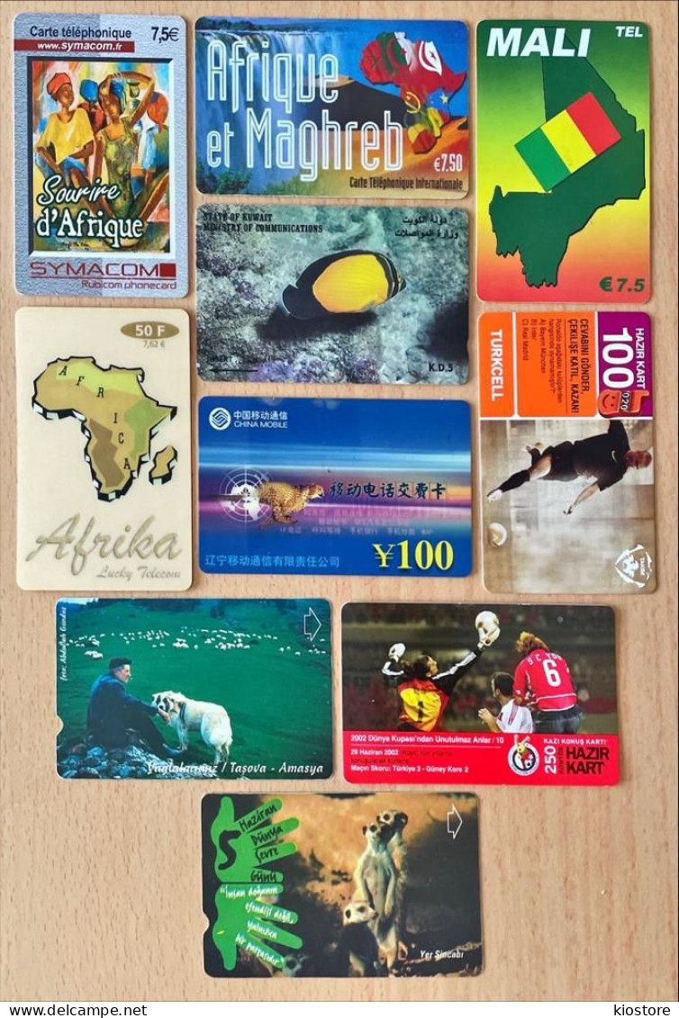 10 Different Phonecards For Collection (including Africa Themes) - Andere - Afrika