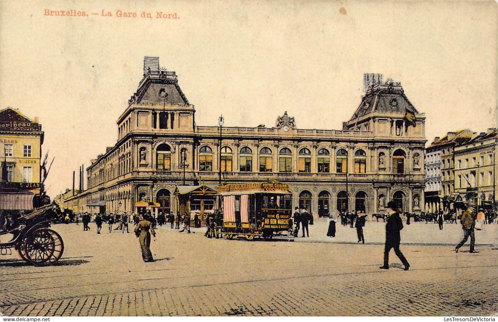 BELGIQUE - Bruxelles - La Gare Du Nord - Carte Postale Ancienne - Transport (rail) - Stations