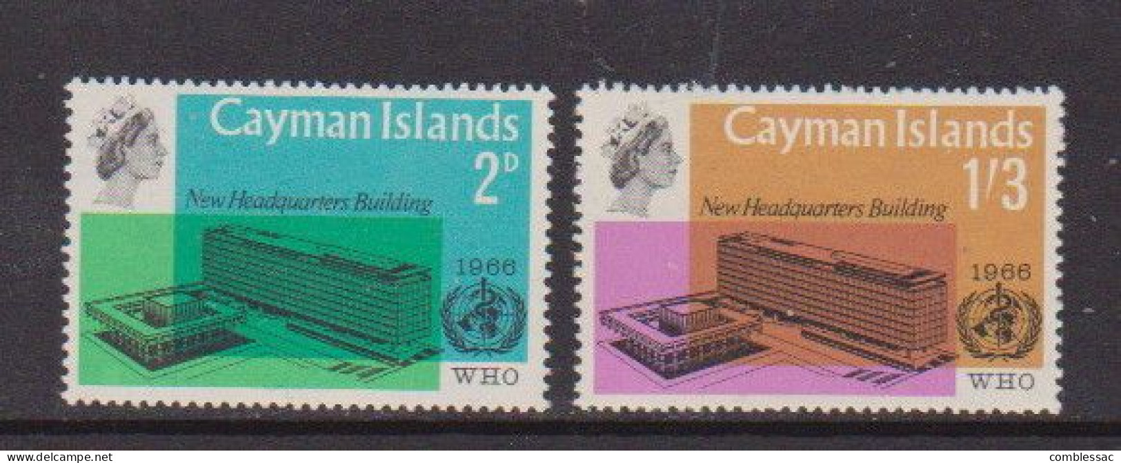 CAYMAN  ISLANDS    1966    W H O Headquarters    Set  Of  2    MNH - Cayman Islands