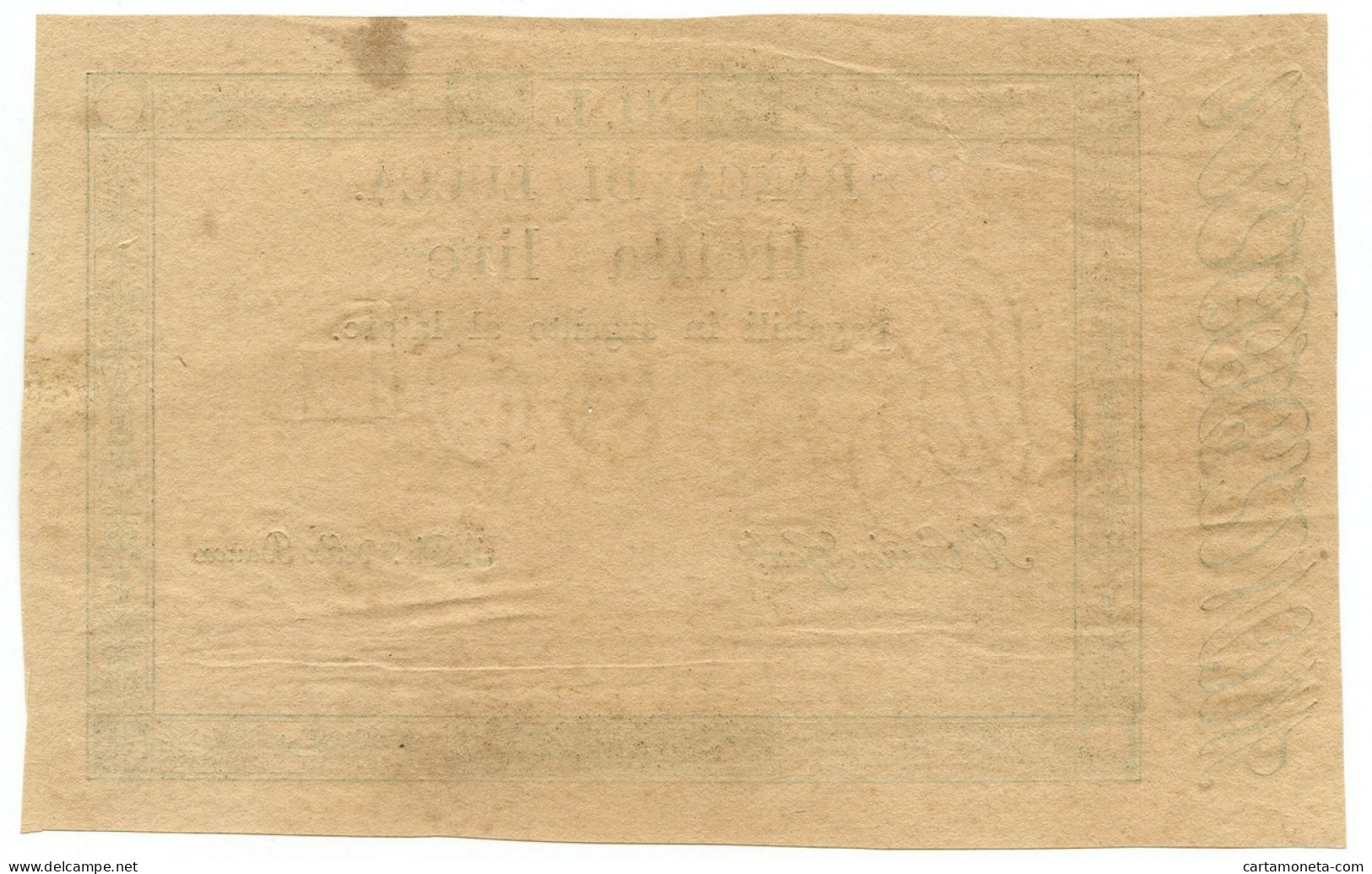 30 LIRE NON EMESSO BANCA DI LUCCA PRINCIPATO DI LUCCA E PIOMBINO CIRCA 1813 SUP - Other & Unclassified