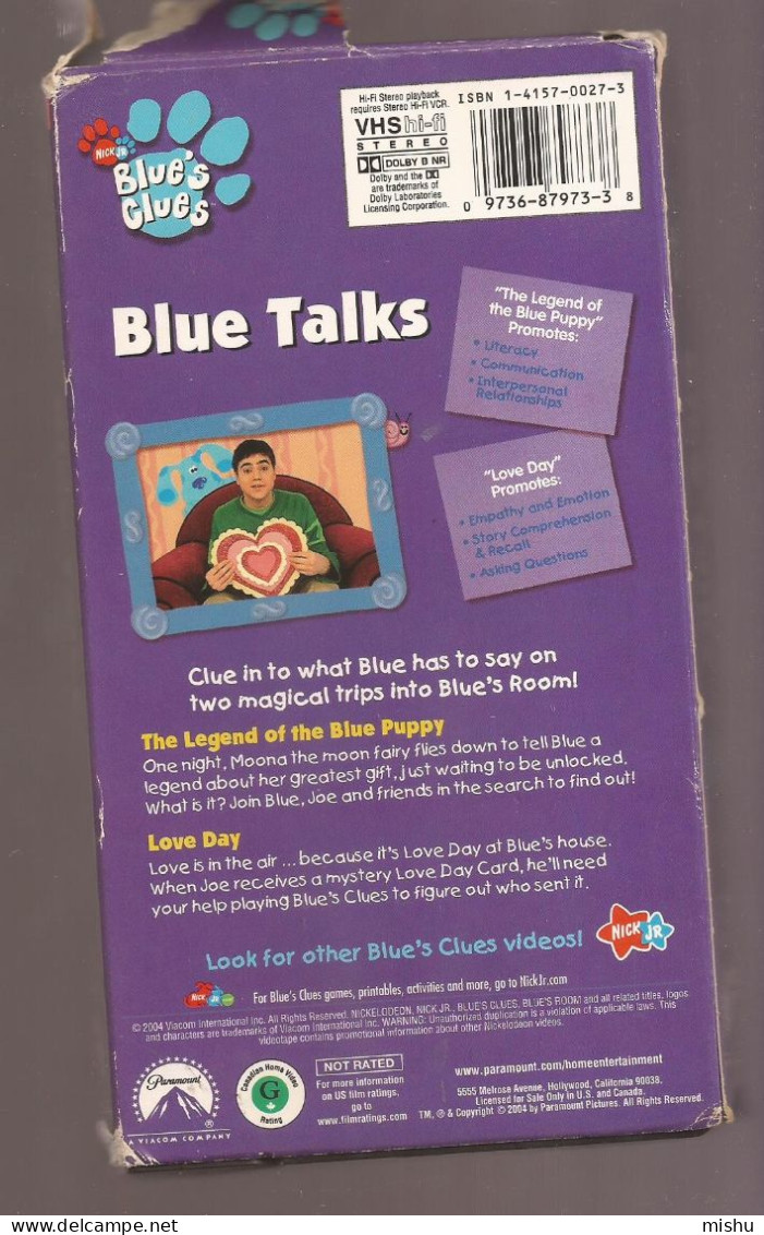 VHS Tape - Bluea Talks - Infantiles & Familial