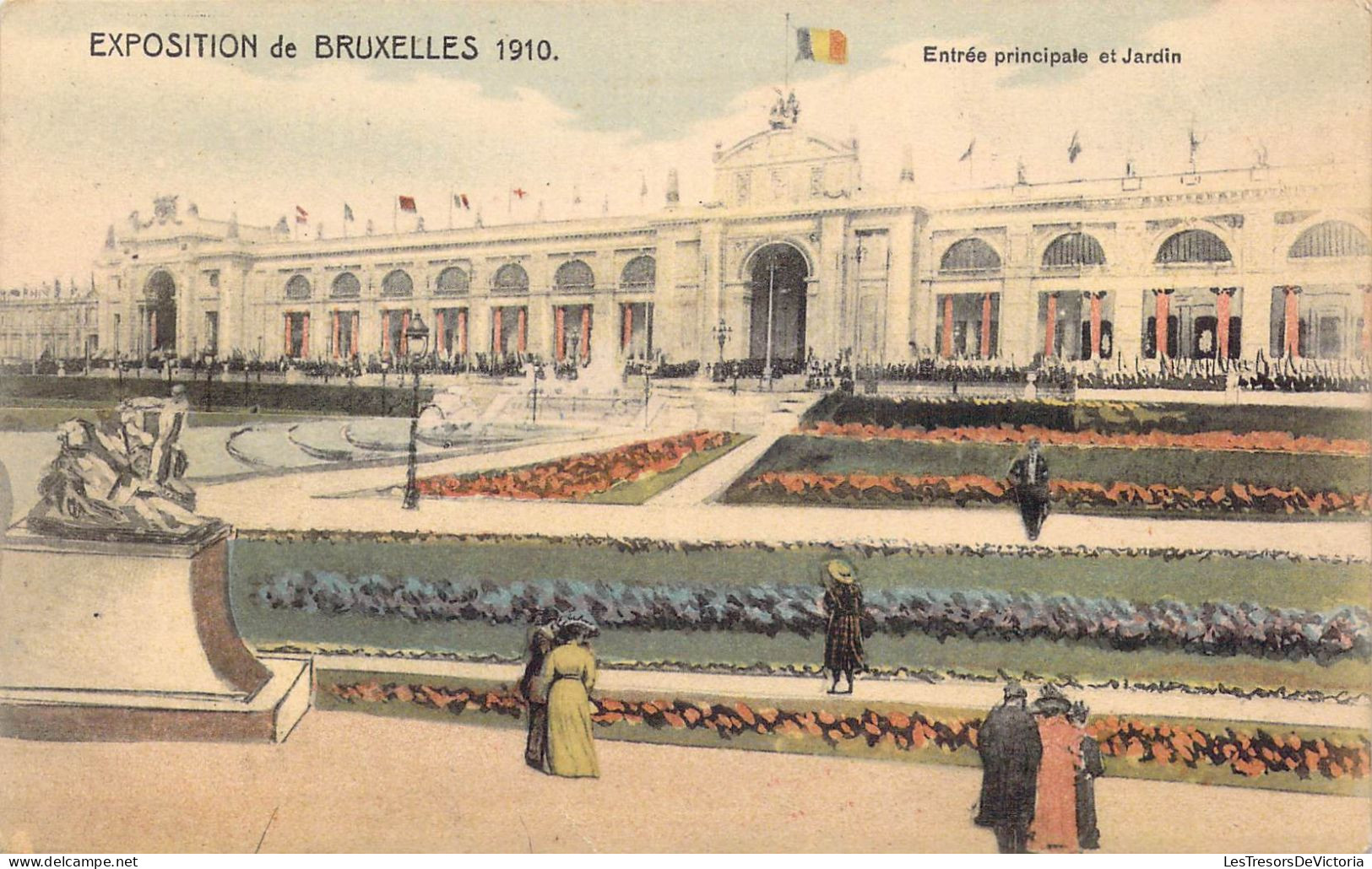 BELGIQUE - Bruxelles - Exposition De Bruxelles 1910 - Entrée Principale Et Jardin - Carte Postale Ancienne - Wereldtentoonstellingen