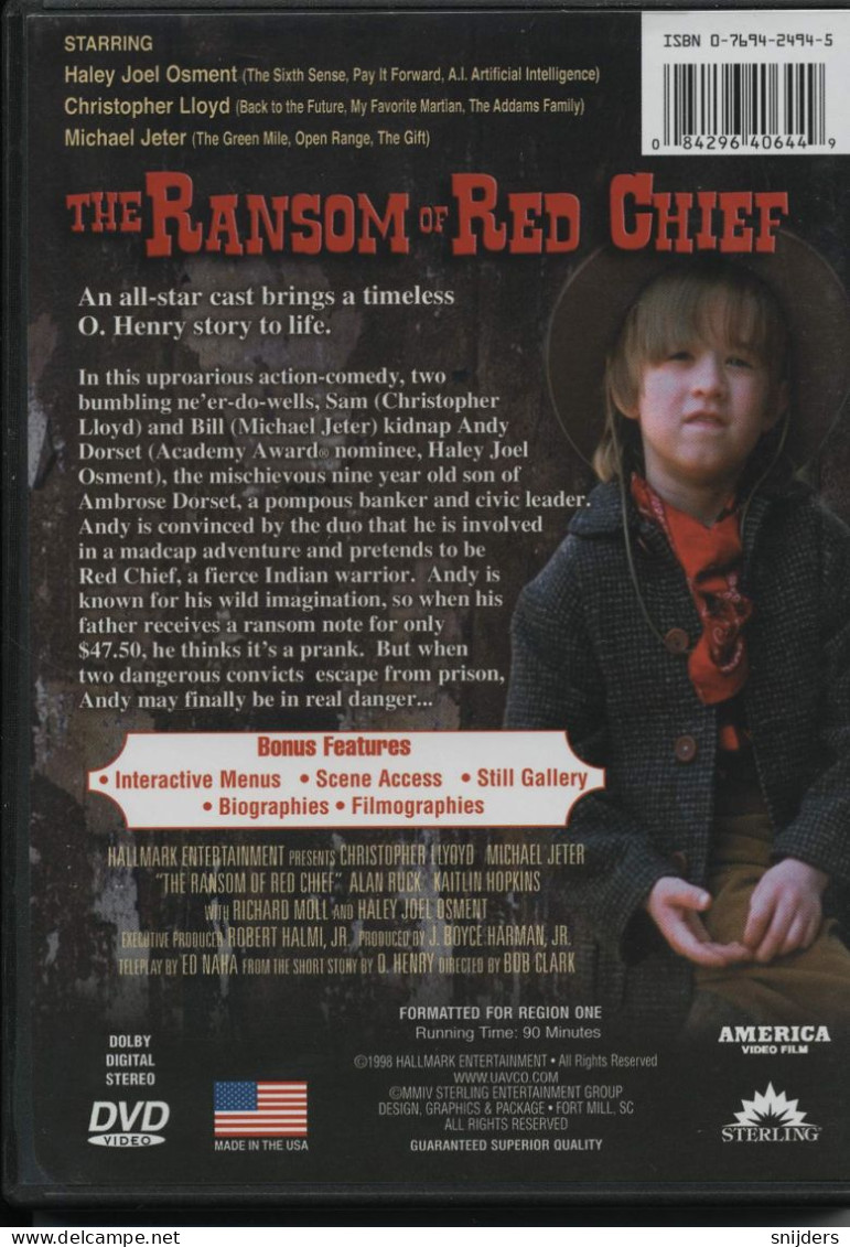 The Ransom Of Red Chief (regio 1 ) Met Haley Joel Osment - Children & Family