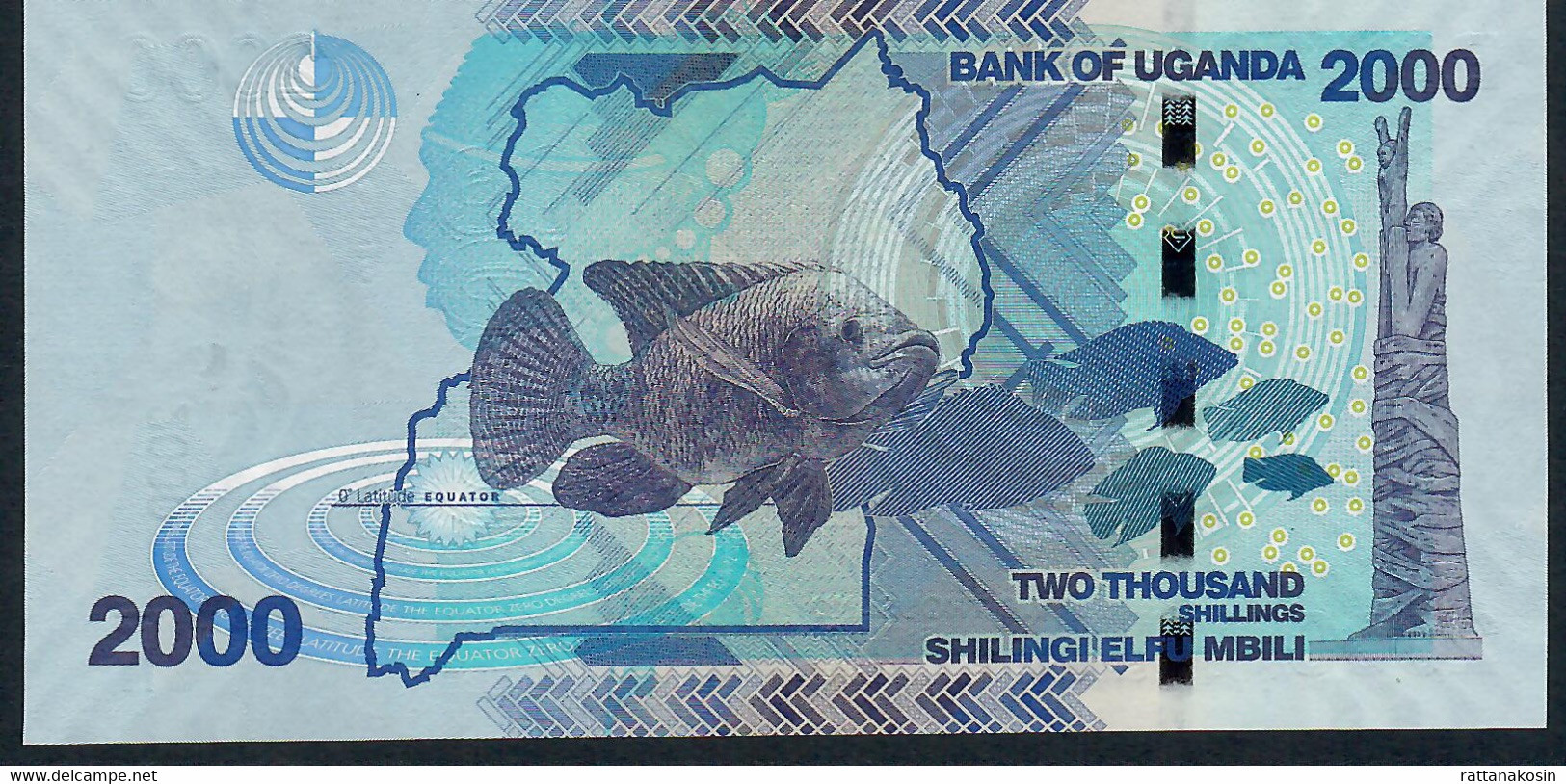 UGANDA P50e 2000 SHILLINGI 2019 #CE   UNC. - Oeganda