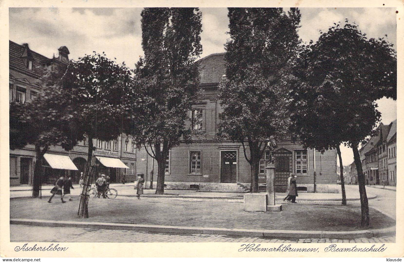 Aschersleben - Holzmarktbrunnen Gel.1933 - Aschersleben