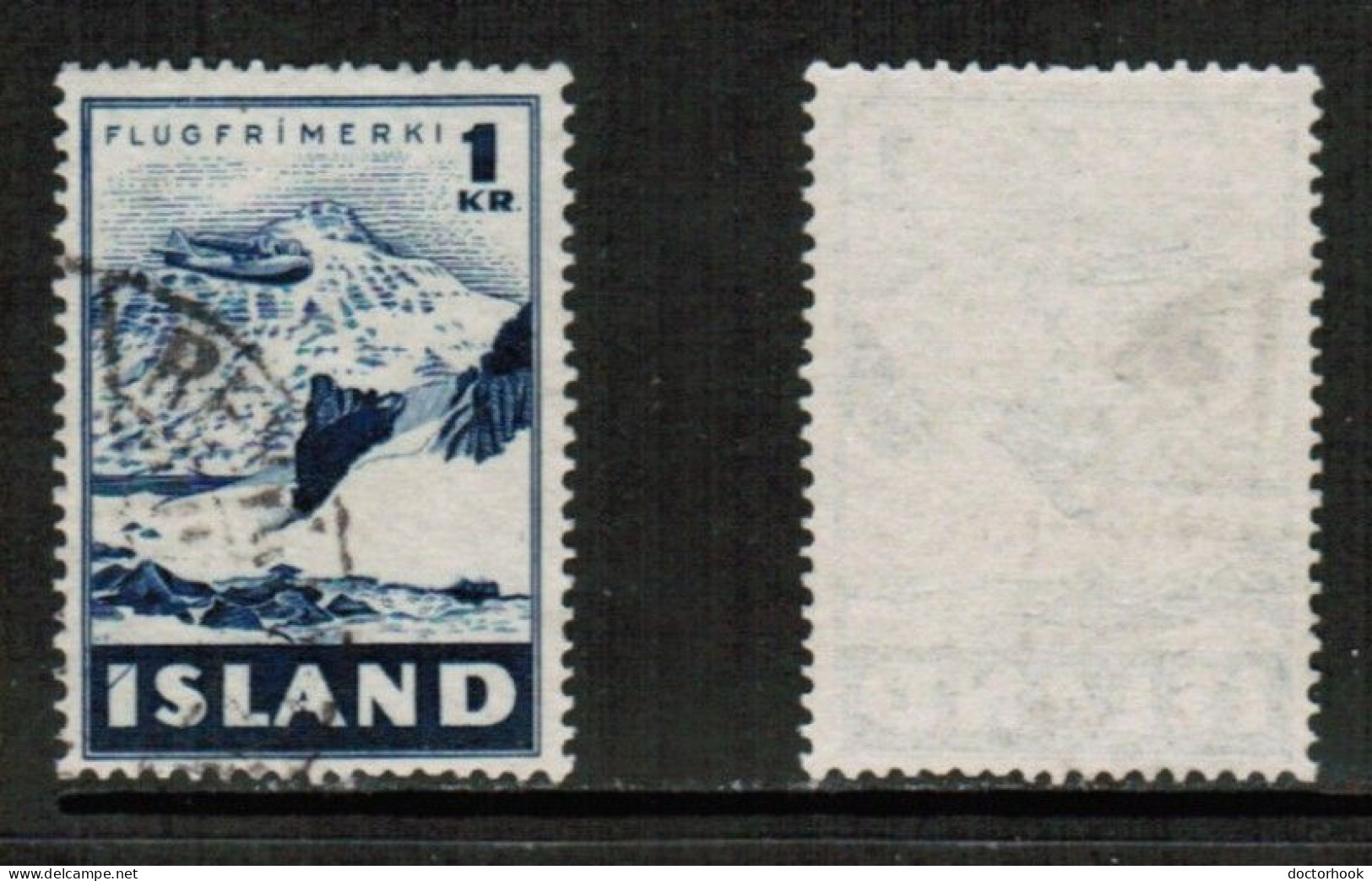 ICELAND   Scott # C 24 USED (CONDITION AS PER SCAN) (Stamp Scan # 950-5) - Luftpost