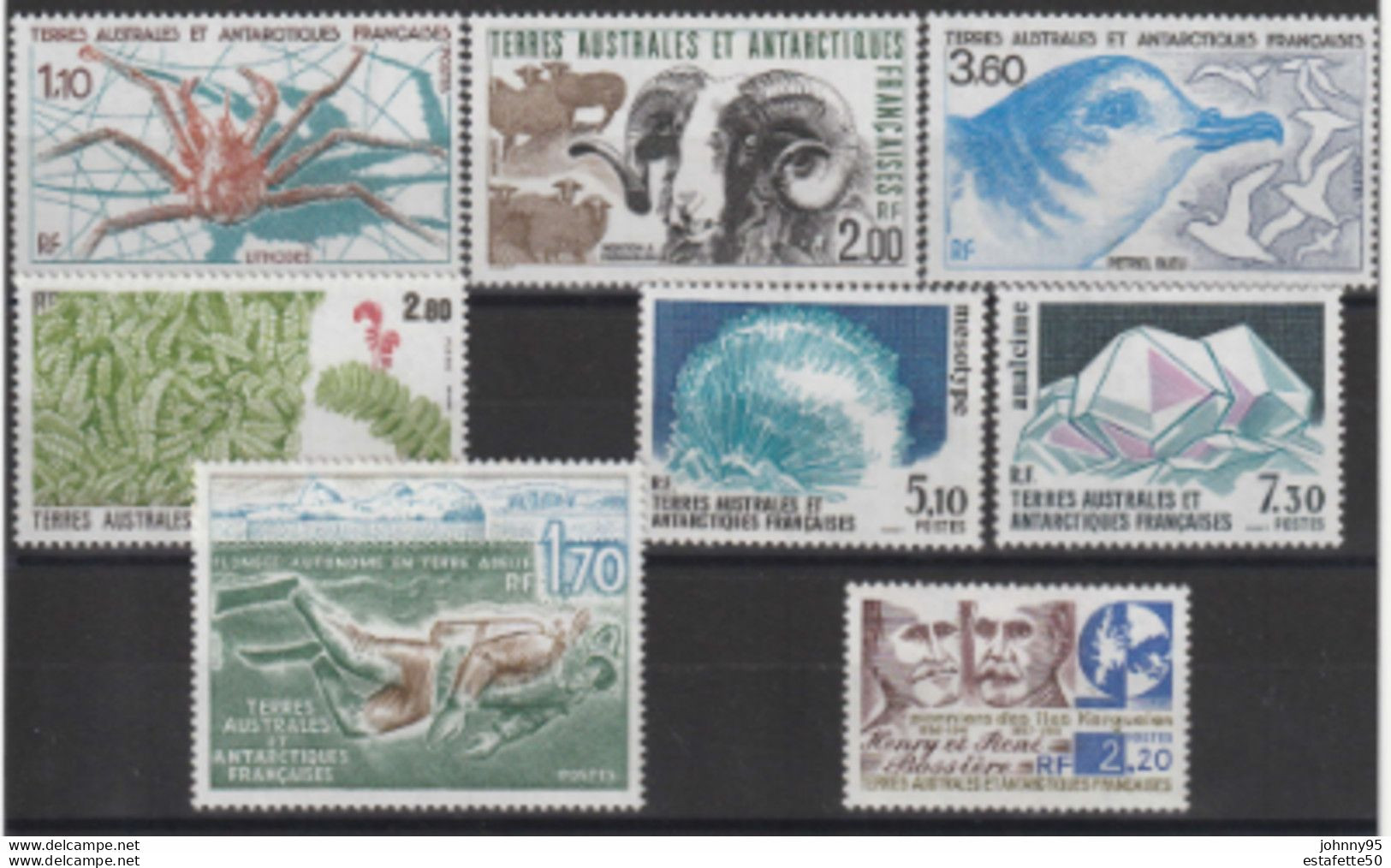 TAAF;1989; Année Complète N°140 à 147  ;NEUFS**;MNH - Collections, Lots & Séries