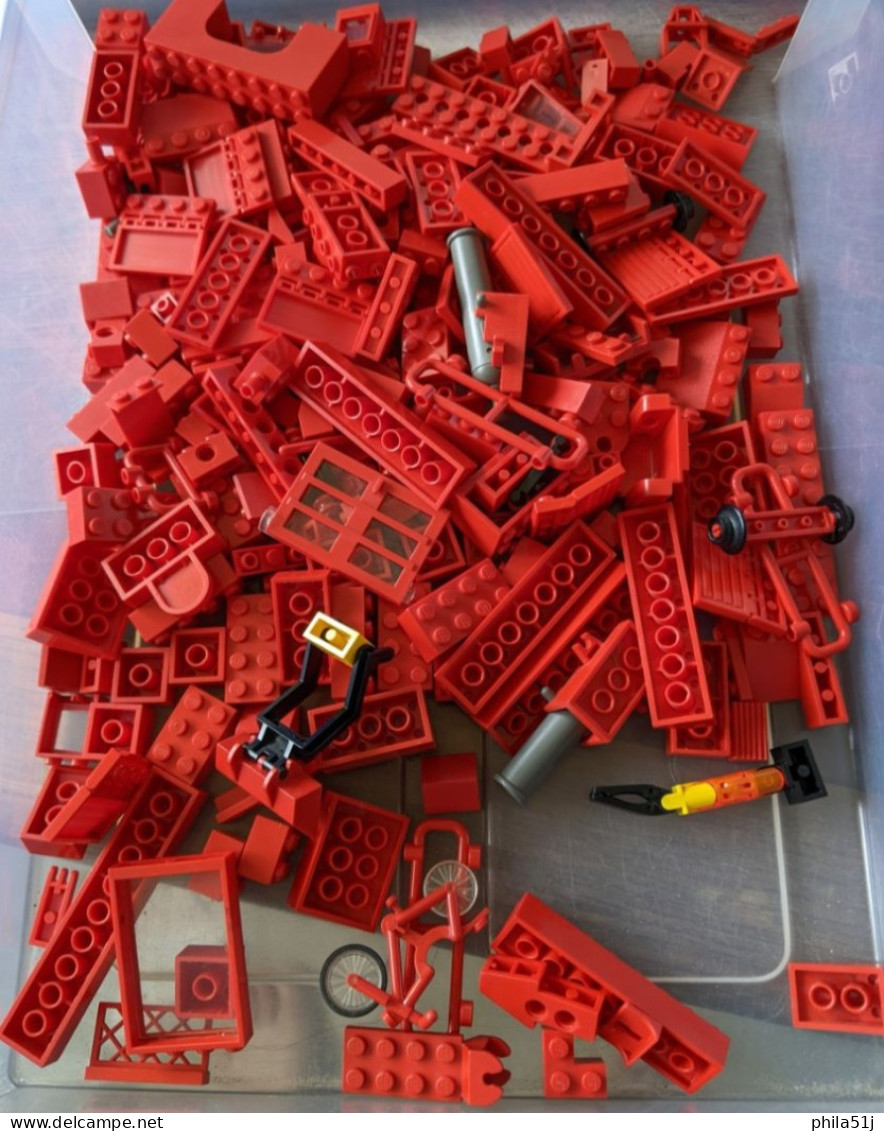 N° 90---VRAC DE PIECES ROUGES ---VOIR SCAN - Lego Technic