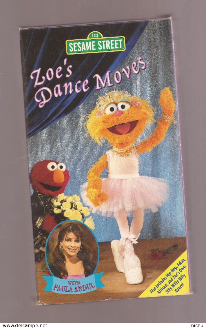 VHS Tape - 123 Sesame Street - Zoe's Dance Moves - Children & Family