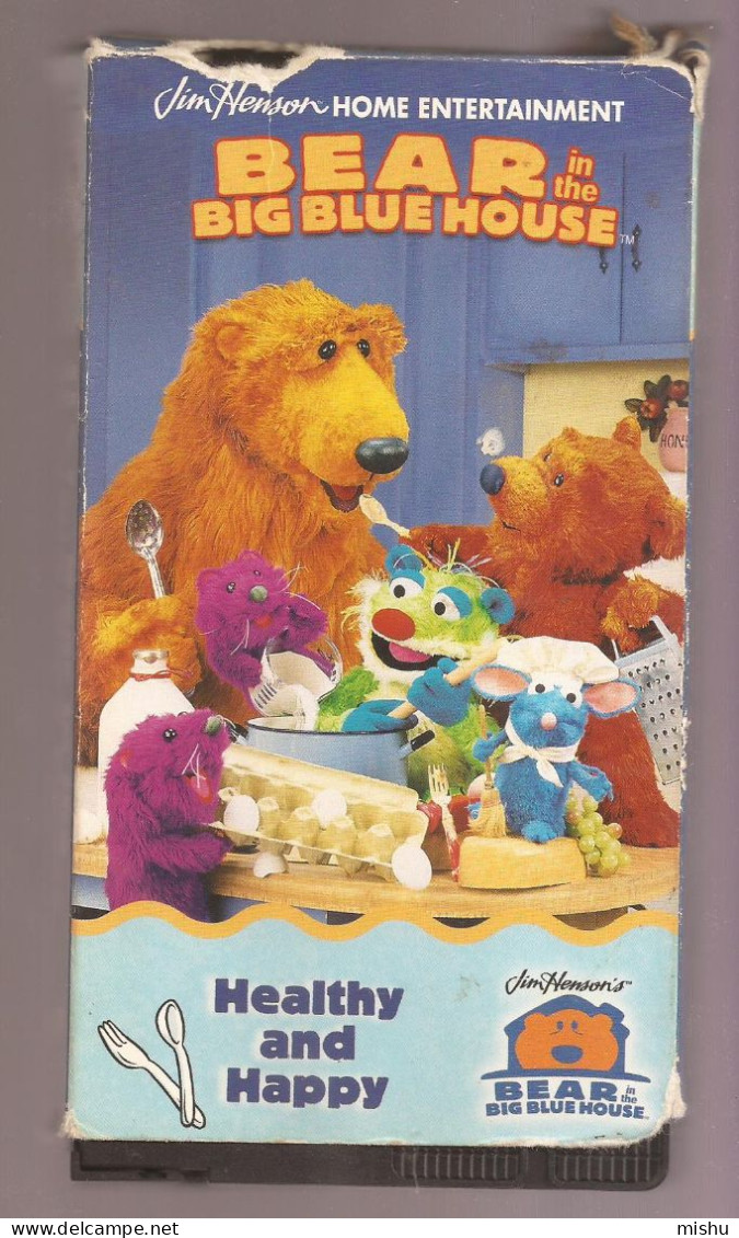 VHS Tape - Bear In The Big Blue House - Healthy And Happy - Children & Family