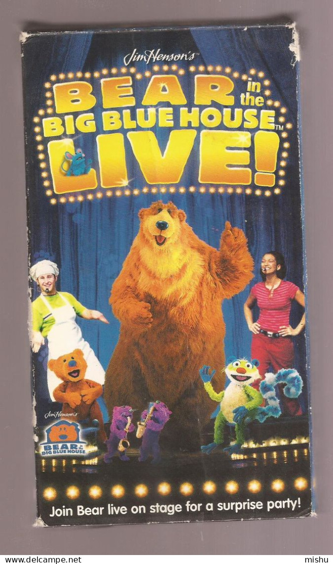 VHS Tape - Bear In The Big Blue House - Live - Children & Family