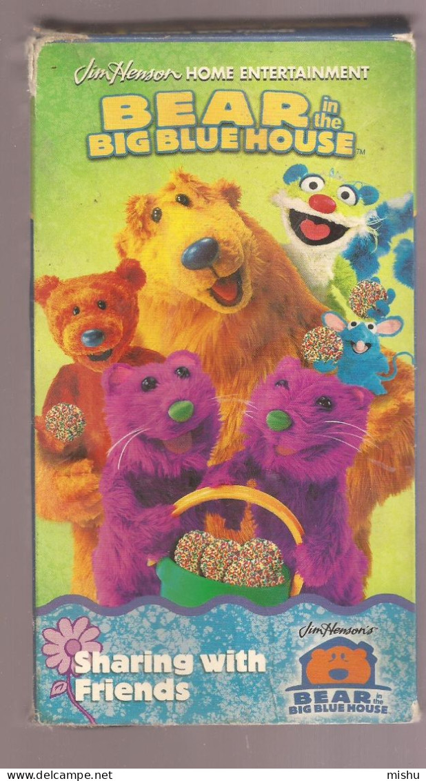 VHS Tape - Bear In The Big Blue House - Sharing With Friends - Kinder & Familie