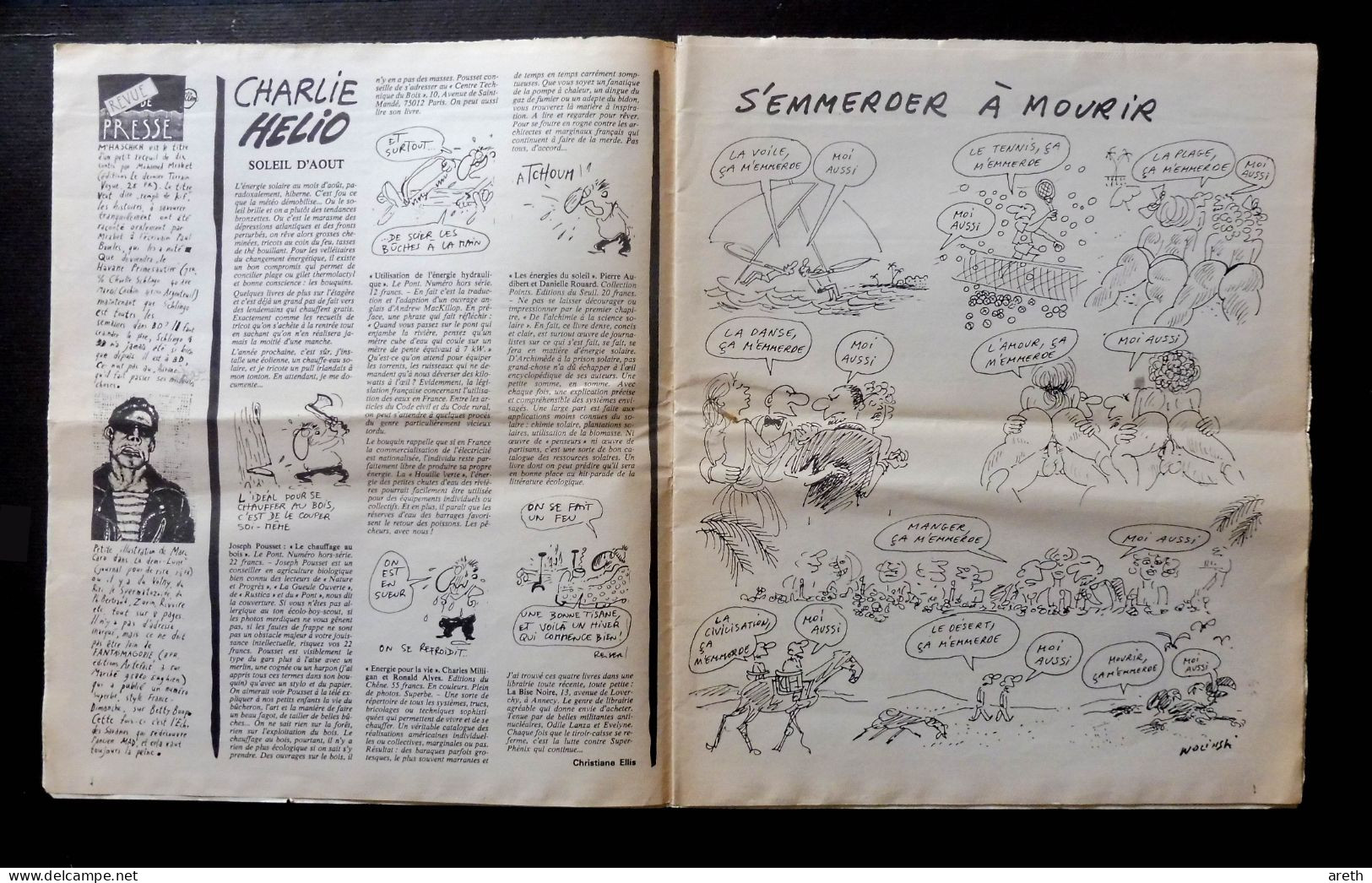 CHARLIE HEBDO  N° 406 24 Aout 1978 ~ Wolinski, Reiser, Cabu..... - Humour