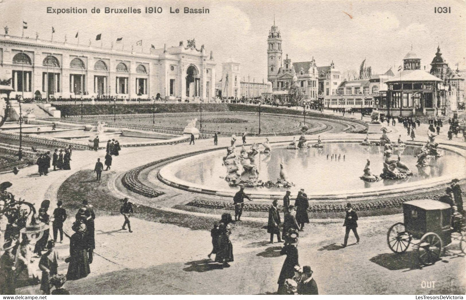 BELGIQUE - Exposition De Bruxelles 1910 - Le Bassin - Animé - Edit. Valentine - Carte Postale Ancienne - Marktpleinen, Pleinen