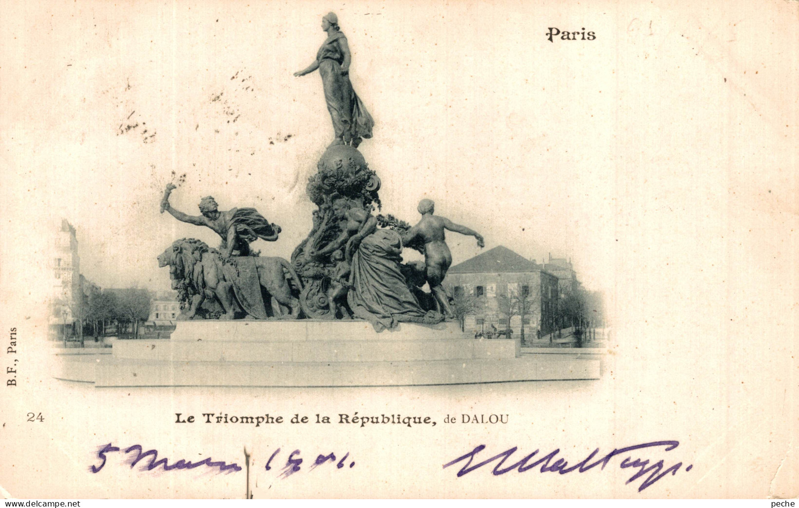 N°106373 -cpa Paris -le Triomphe De La République De Dalou- - Statues