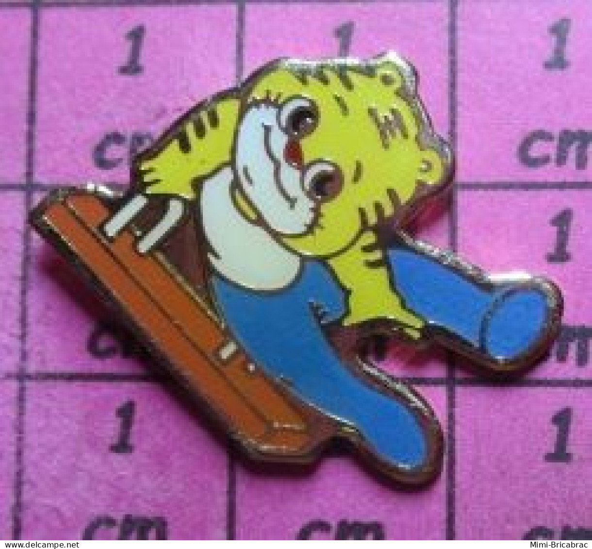 1218A Pins Pin's  / Rare Et De Belle Qualité / SPORTS / GYMNASTIQUE CHEVAL D(ARCON TIGRE MASCOTTE - Gymnastik