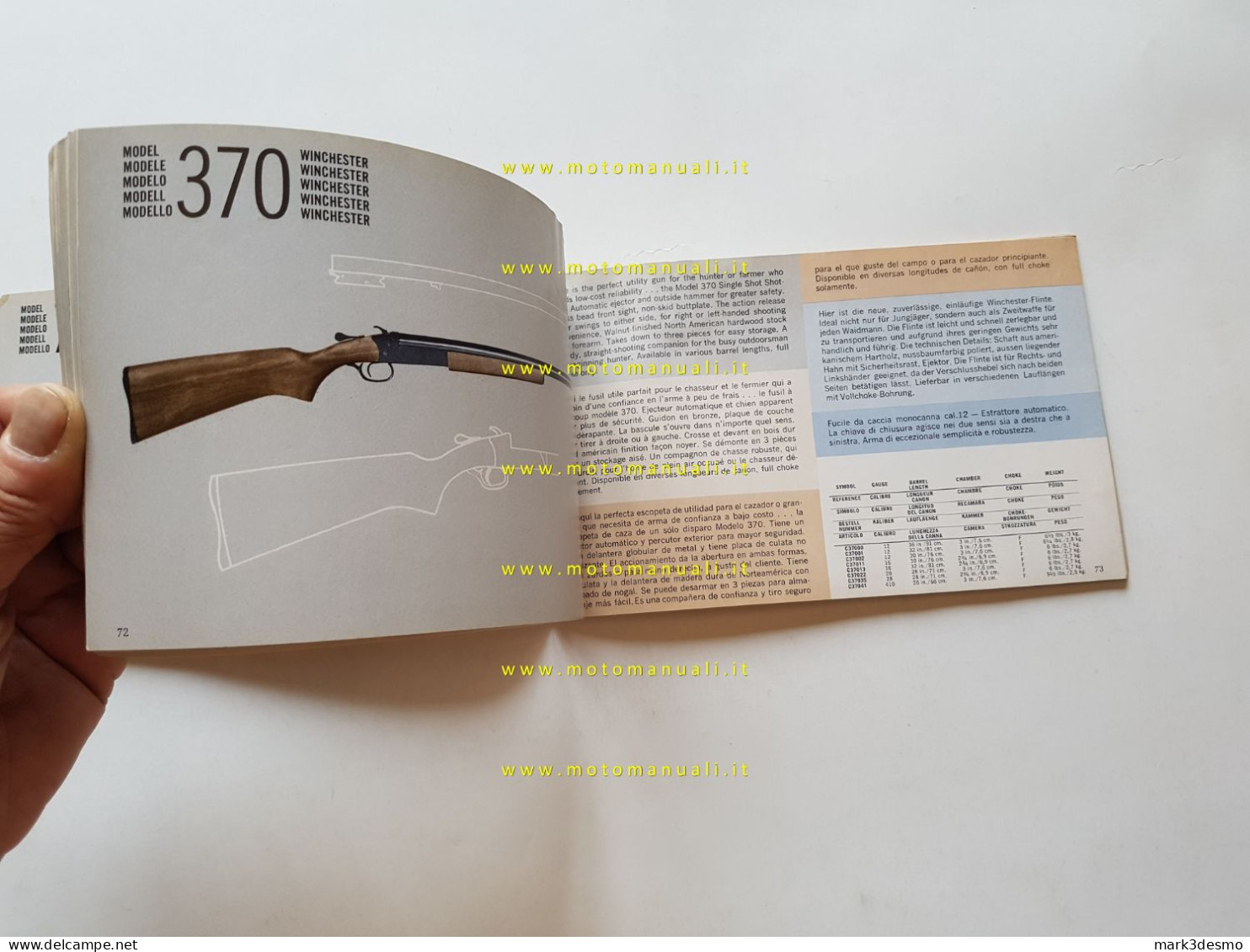 Winchester catalogo generale fucili carabine accessori 1968