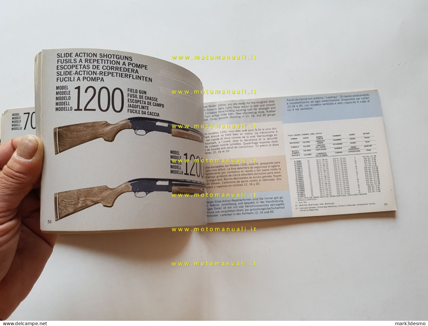 Winchester catalogo generale fucili carabine accessori 1968