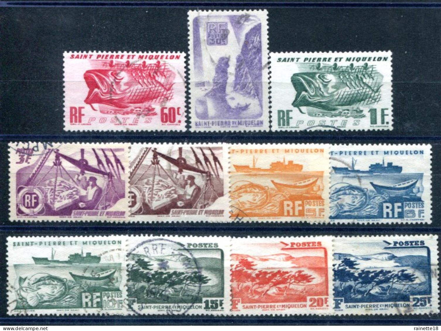 Saint Pierre Et Miquelon     Divers Oblitérés De La Série 326/343 - Used Stamps