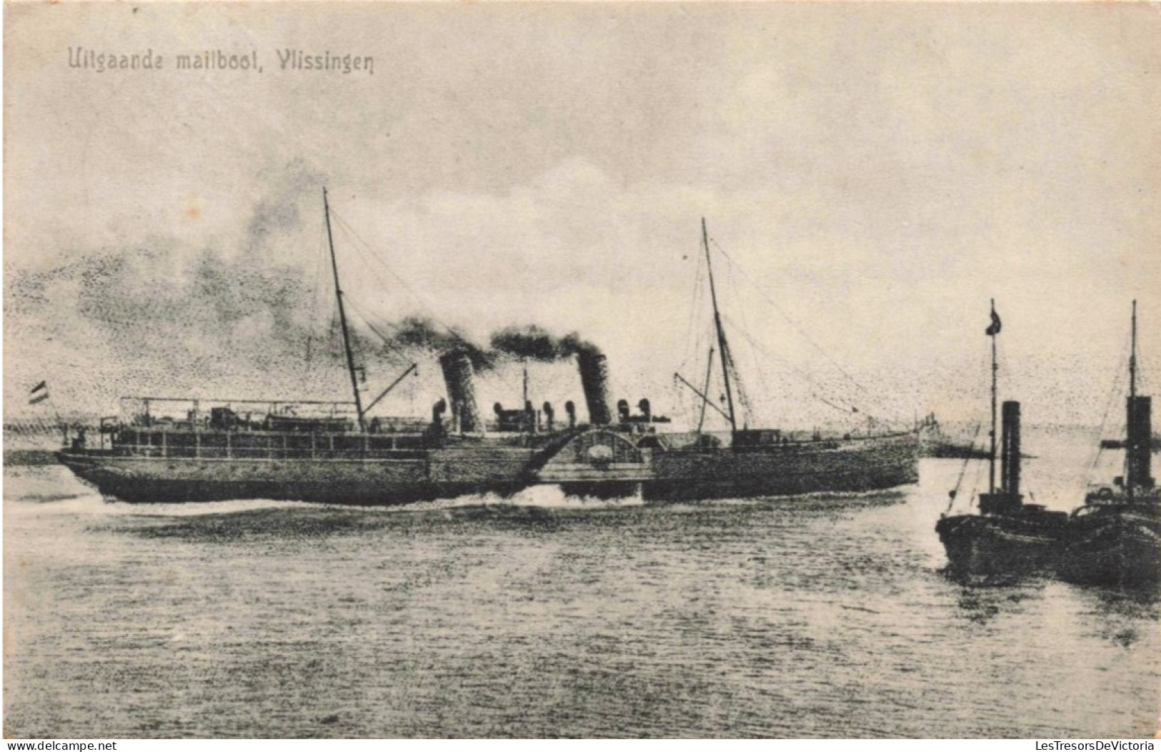 PAYS-BAS - Vlissigen - Uitgaande Mailboot - Port - Ferry - Bateaux - Carte Postale Ancienne - Vlissingen