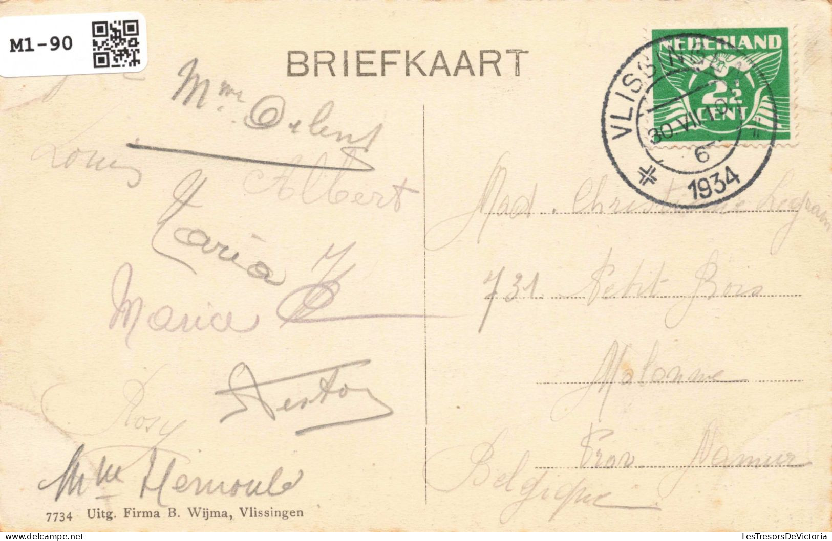 PAYS-BAS - Vlissigen - Uitgaande Mailboot - Port - Ferry - Bateaux - Carte Postale Ancienne - Vlissingen