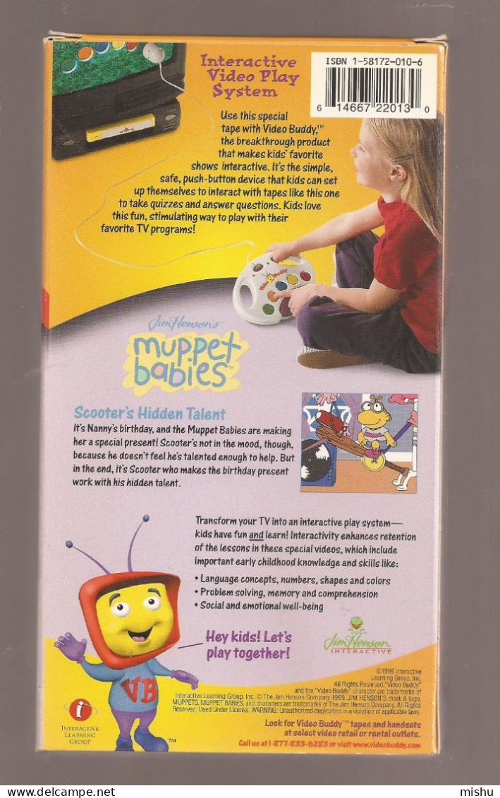 VHS Tape - Video Buddy, Interactive - Muppet Babies - Scooter's Hiden Talent - Enfants & Famille
